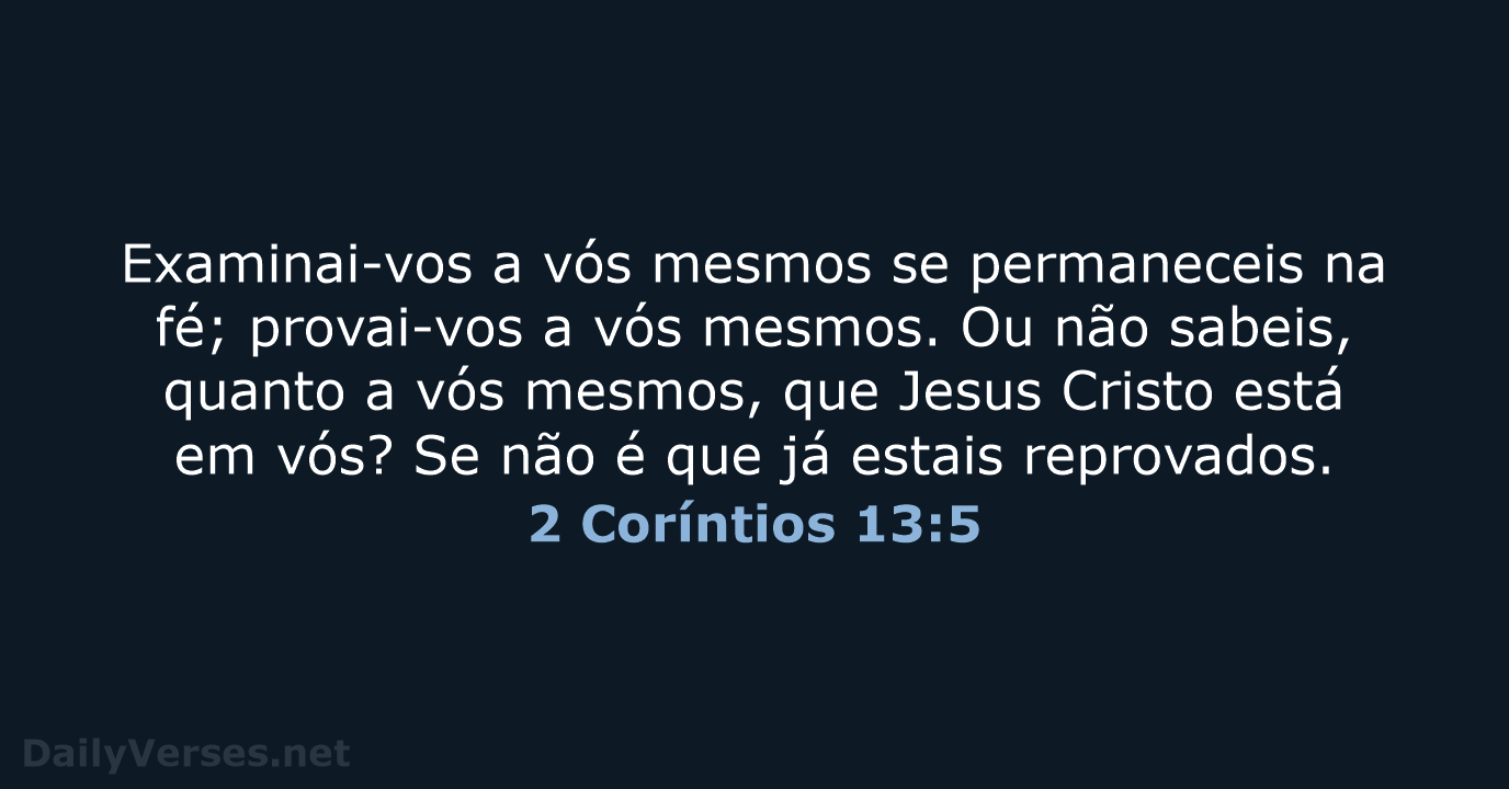 2 Coríntios 13:5 - ARC