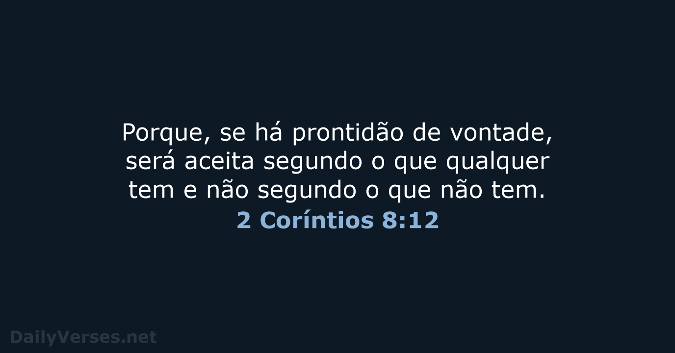 2 Coríntios 8:12 - ARC
