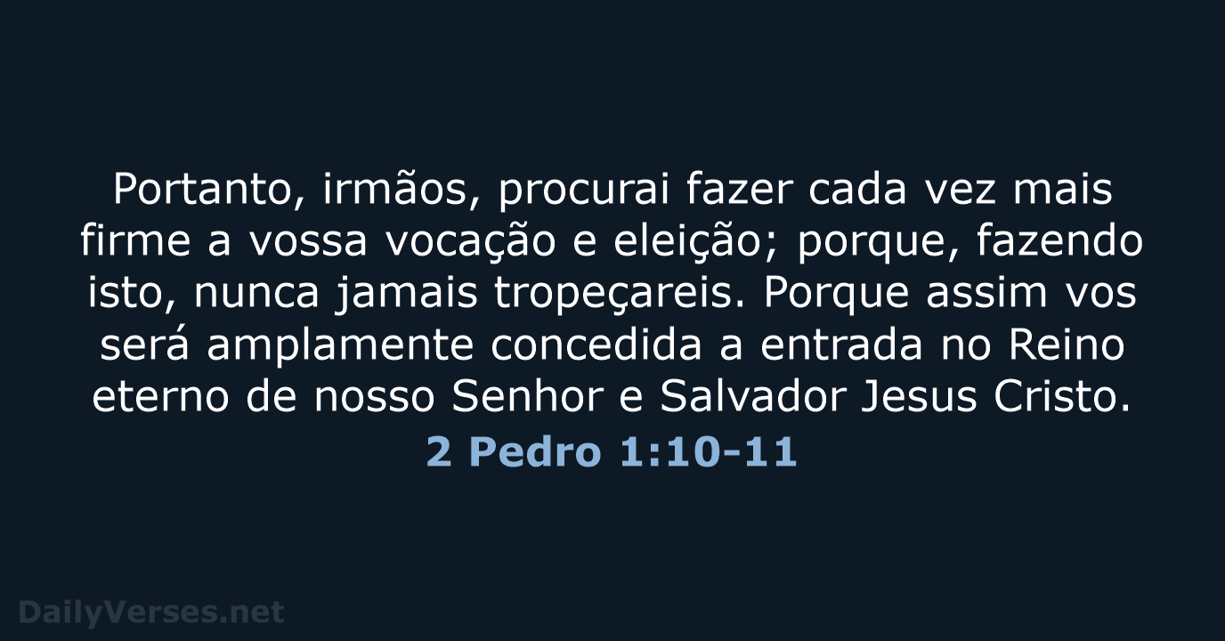 2 Pedro 1:10-11 - ARC