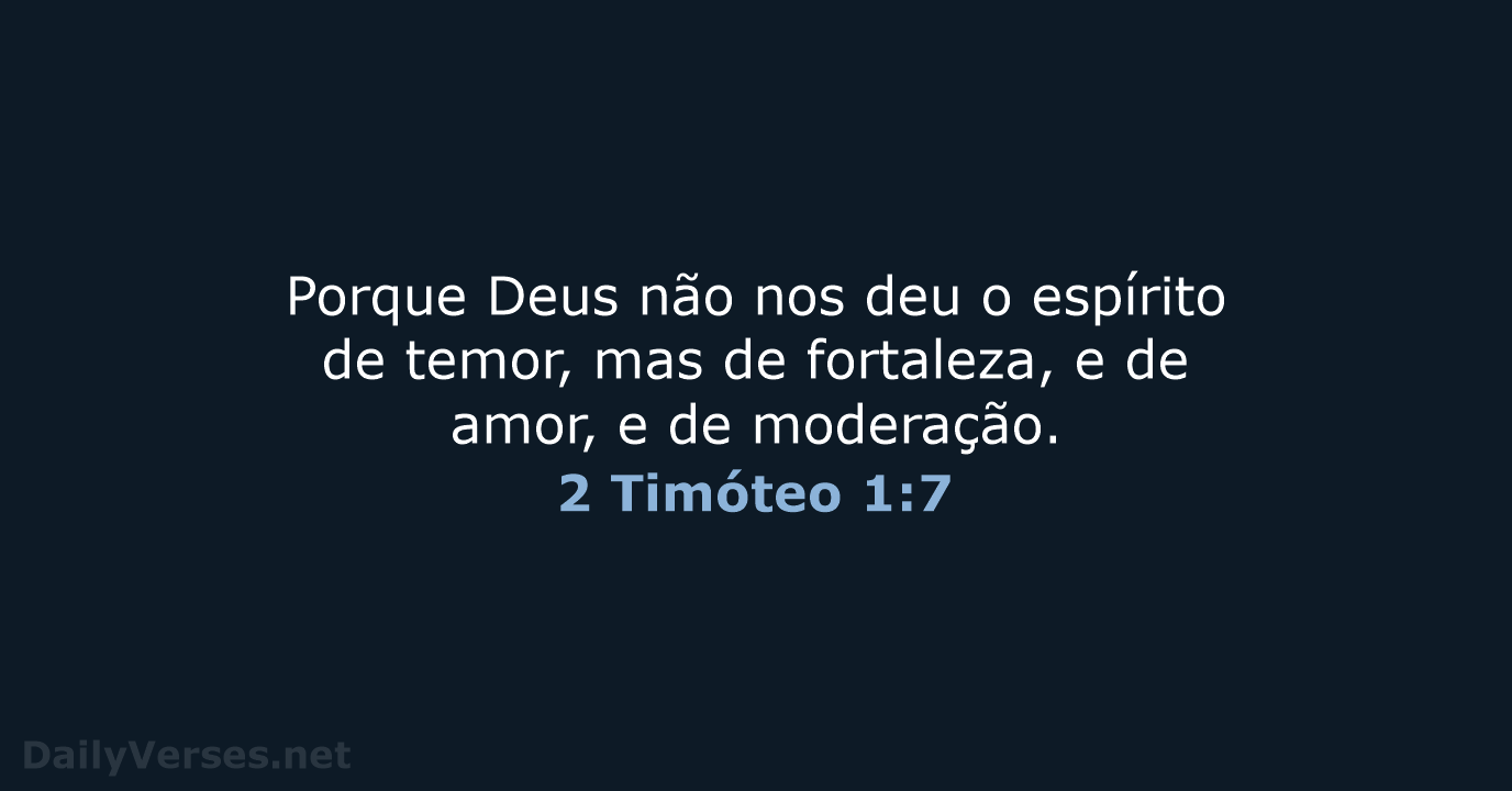 2 Timóteo 1:7 - ARC