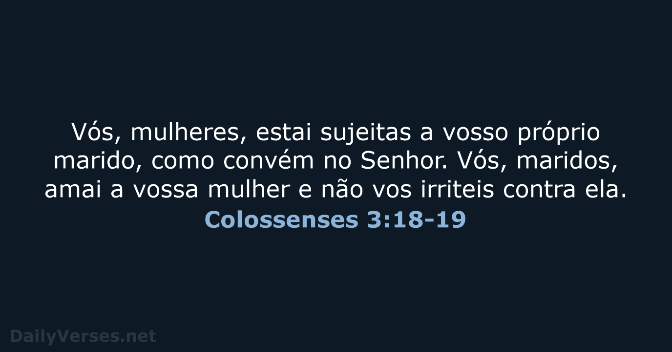 Colossenses 3:18-19 - ARC