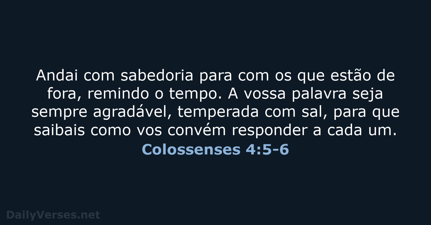 Colossenses 4:5-6 - ARC