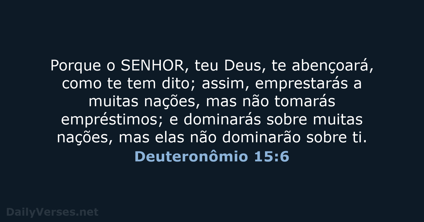 Deuteronômio 15:6 - ARC