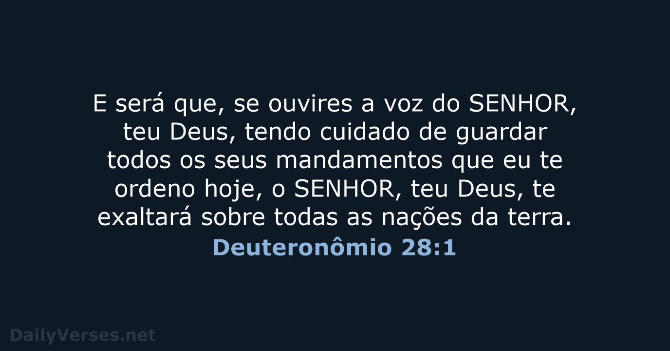 Deuteronômio 28:1 - ARC