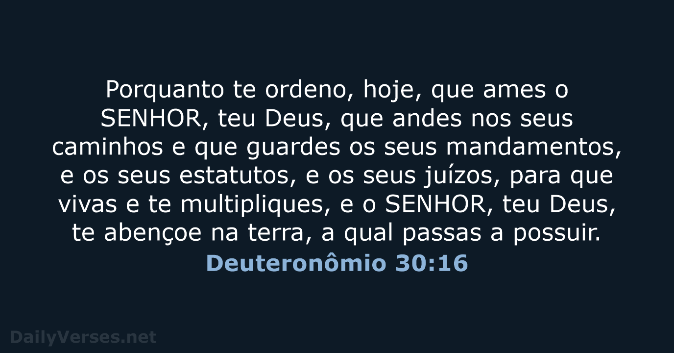 Deuteronômio 30:16 - ARC