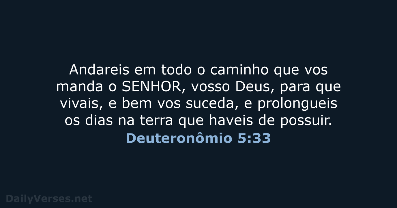 Deuteronômio 5:33 - ARC