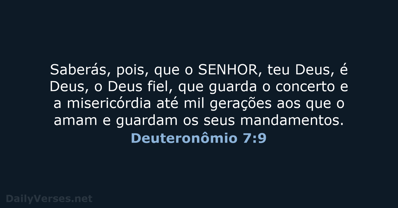 Deuteronômio 7:9 - ARC