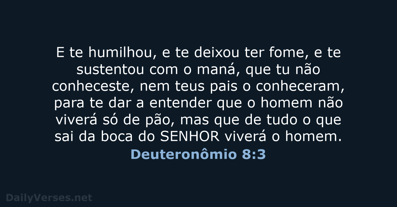 Deuteronômio 8:3 - ARC