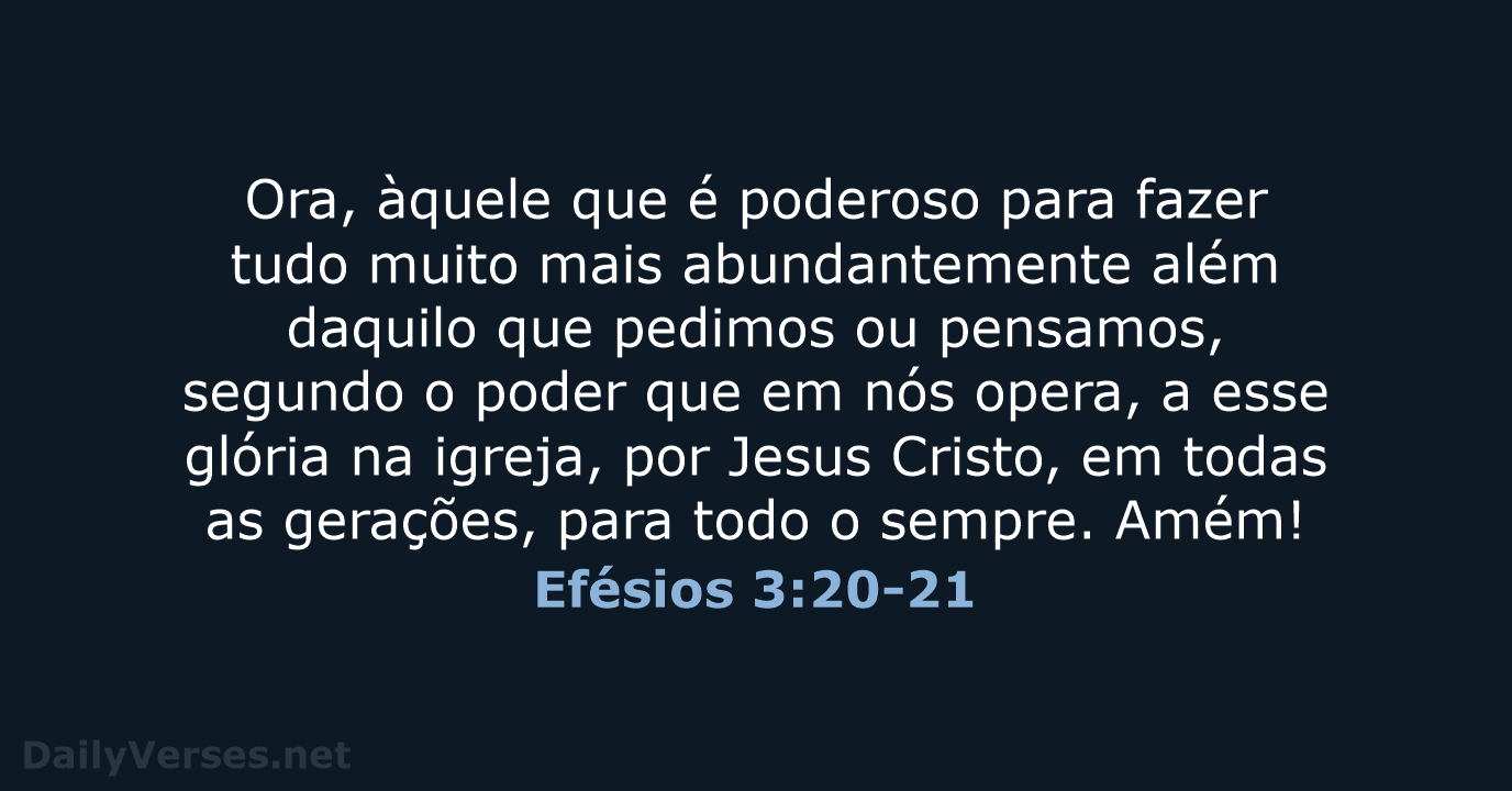 Efésios 3:20-21 - ARC