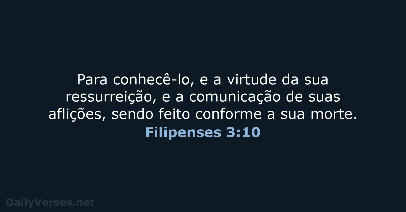 Filipenses 3:10 - ARC