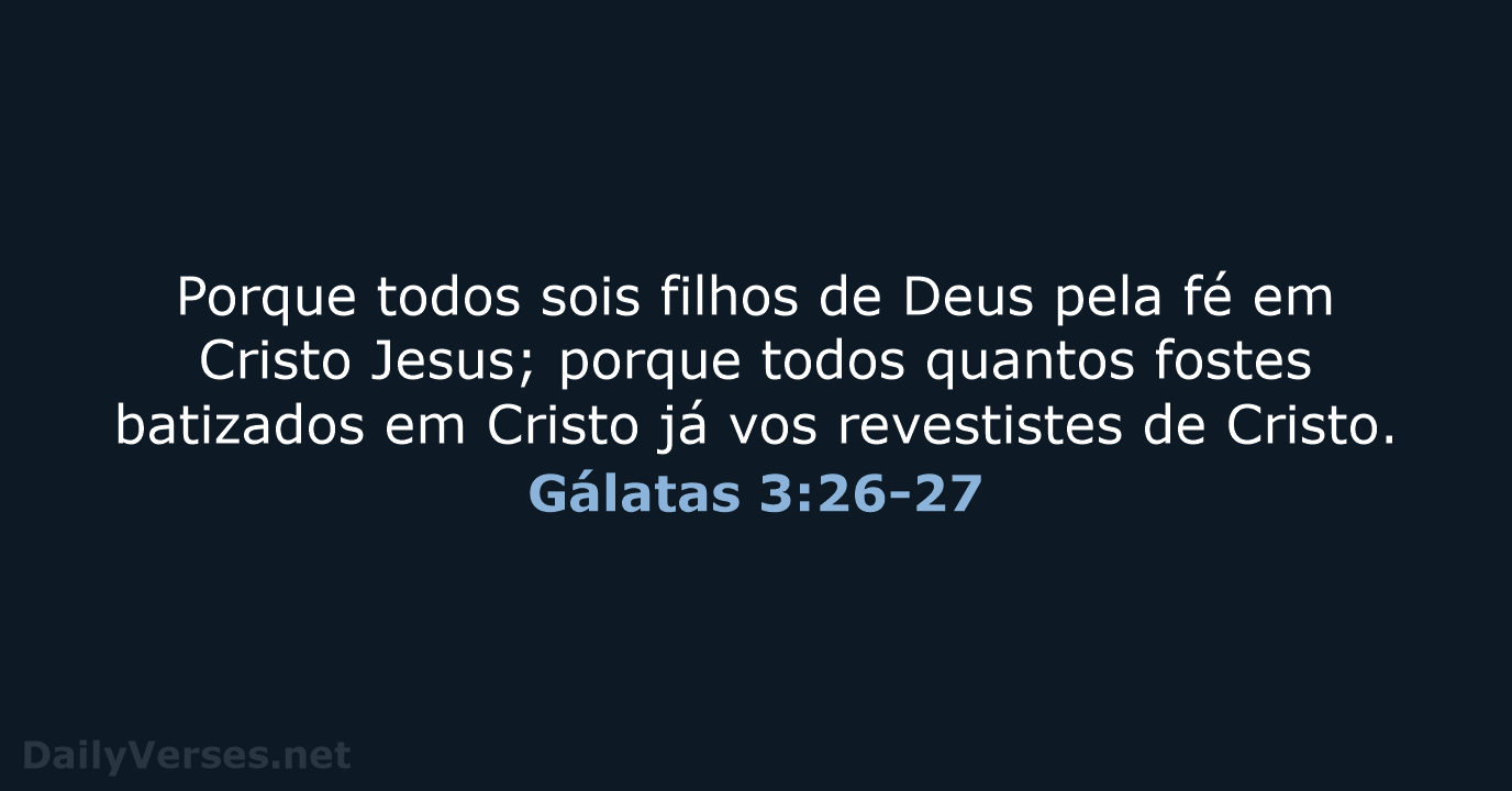 Gálatas 3:26-27 - ARC