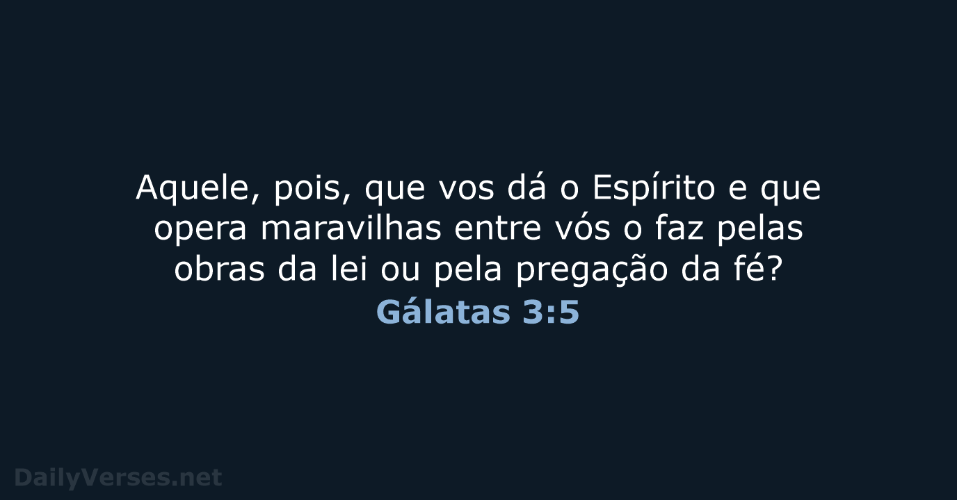 Gálatas 3:5 - ARC