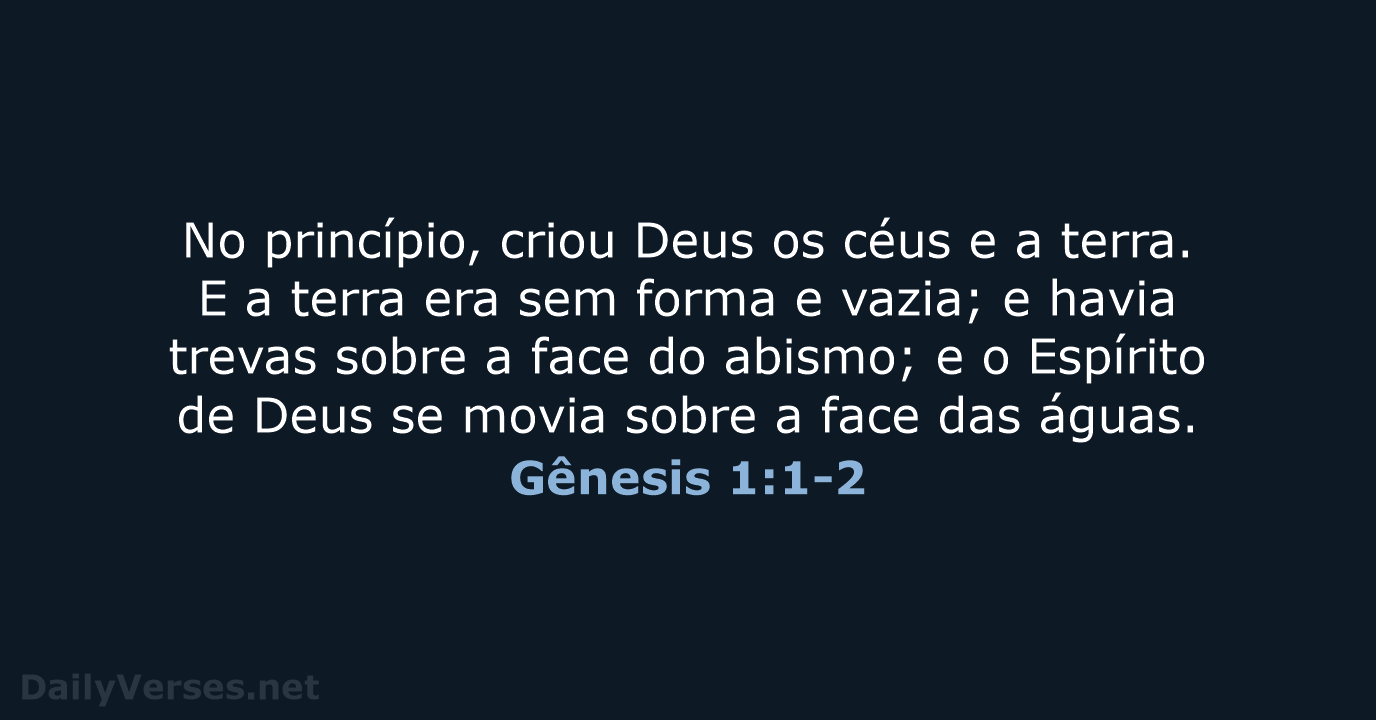 Gênesis 1:1-2 - ARC