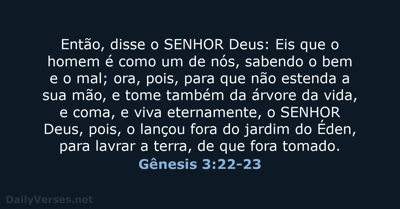 Gênesis 3:22-23 - ARC
