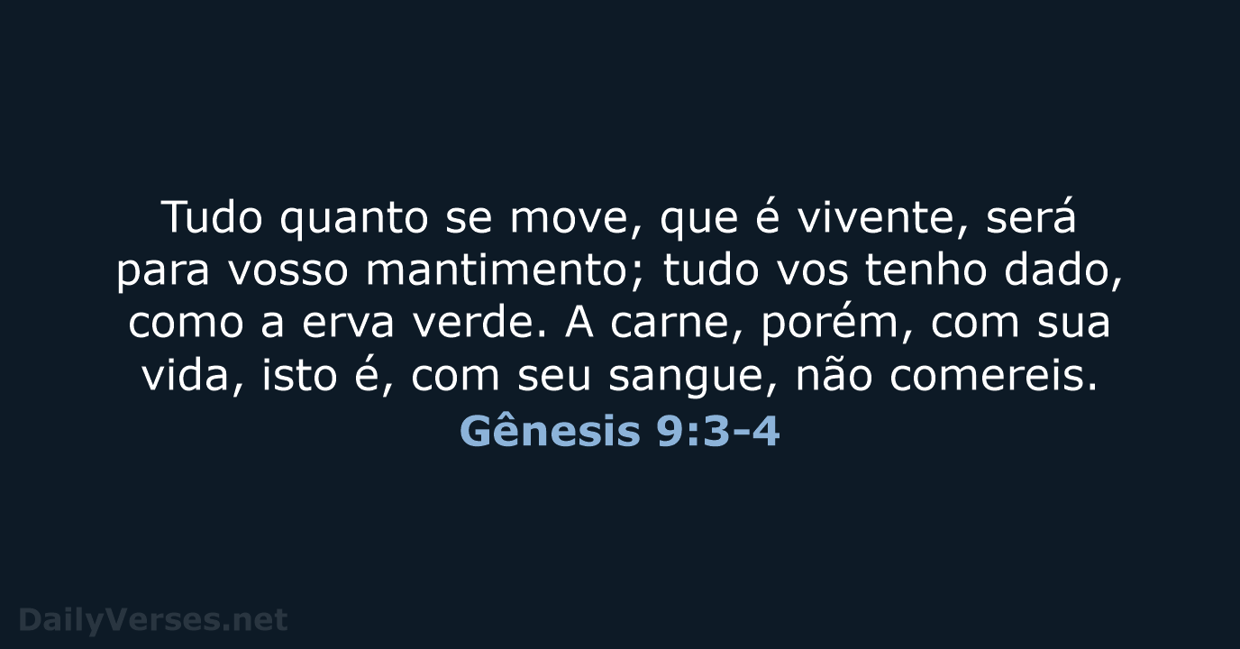 Gênesis 9:3-4 - ARC