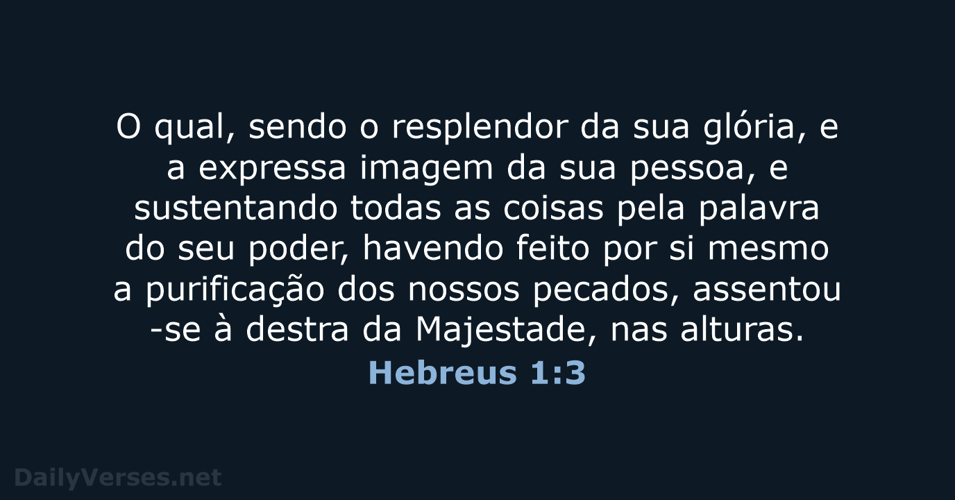 Hebreus 1:3 - ARC
