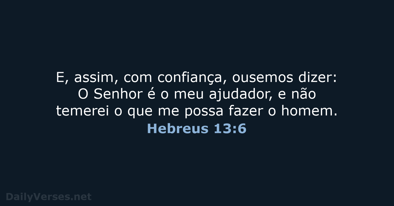 Hebreus 13:6 - ARC