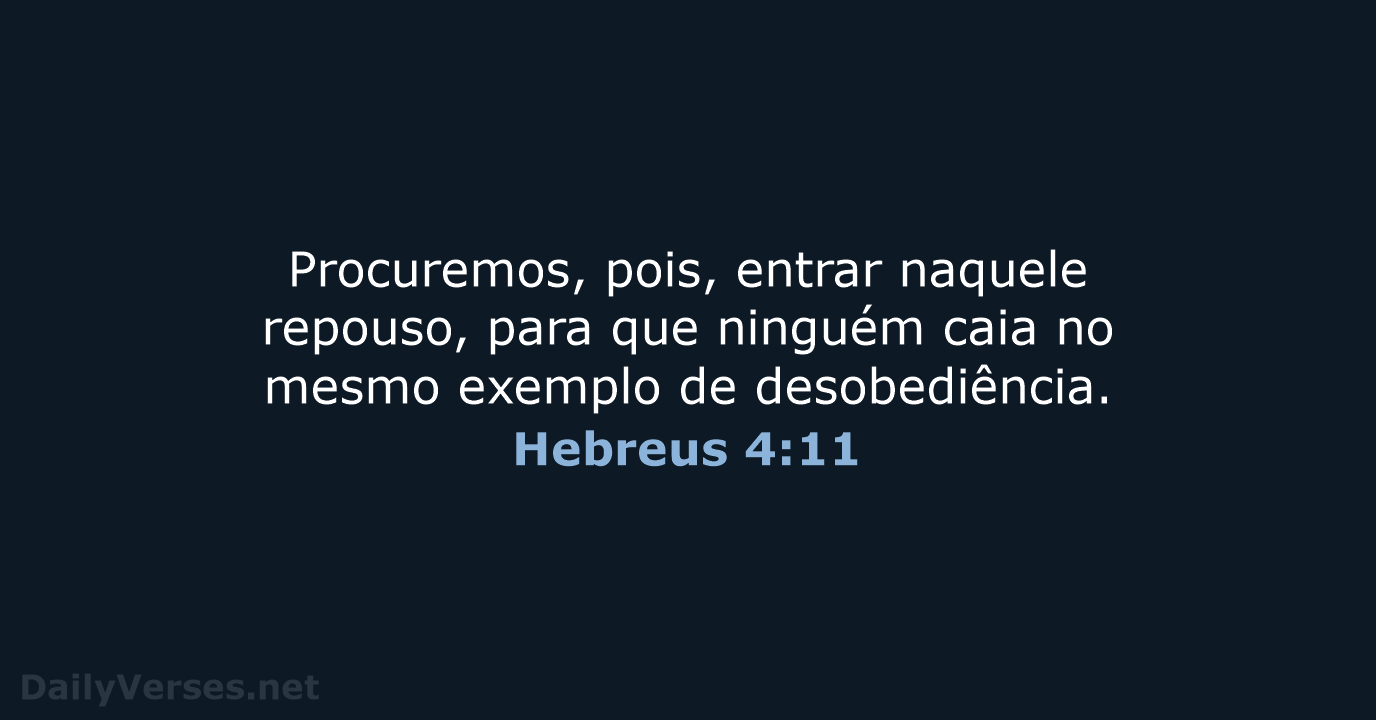 Hebreus 4:11 - ARC