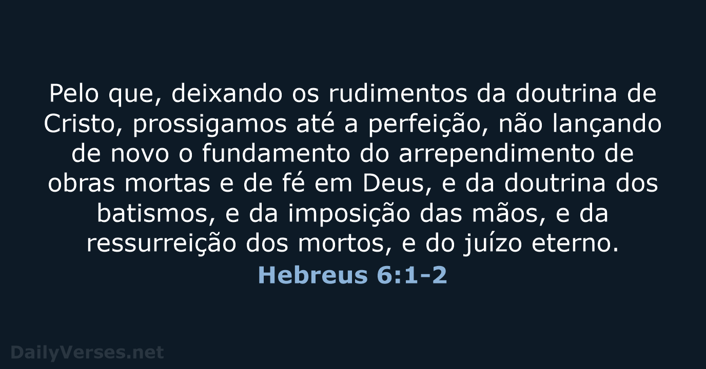 Hebreus 6:1-2 - ARC