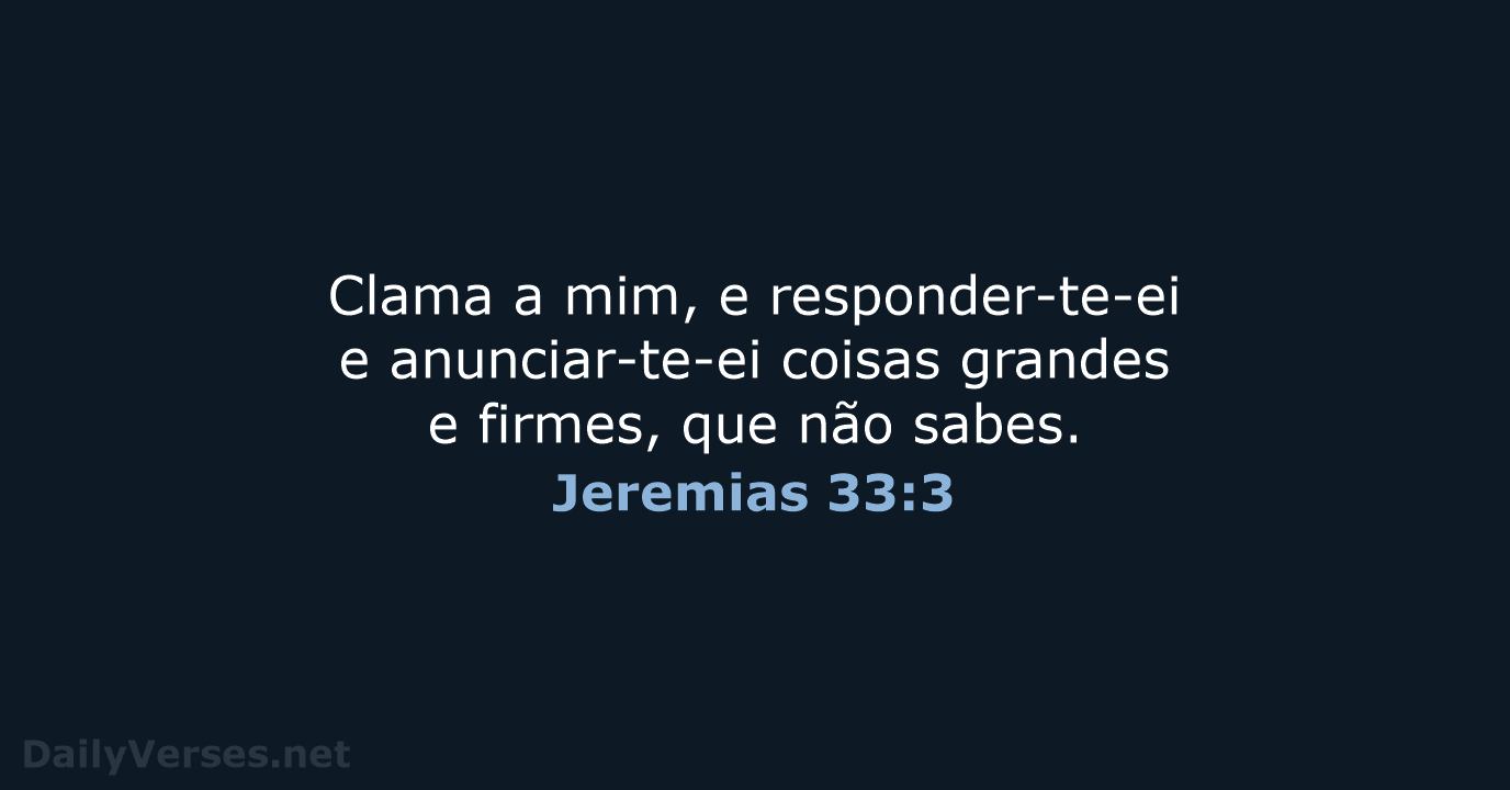 Jeremias 33:3 - ARC