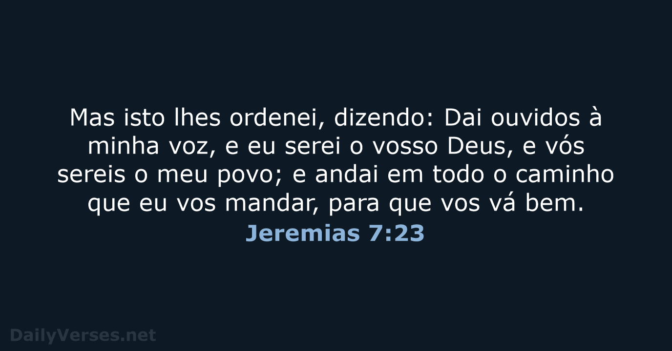 Jeremias 7:23 - ARC