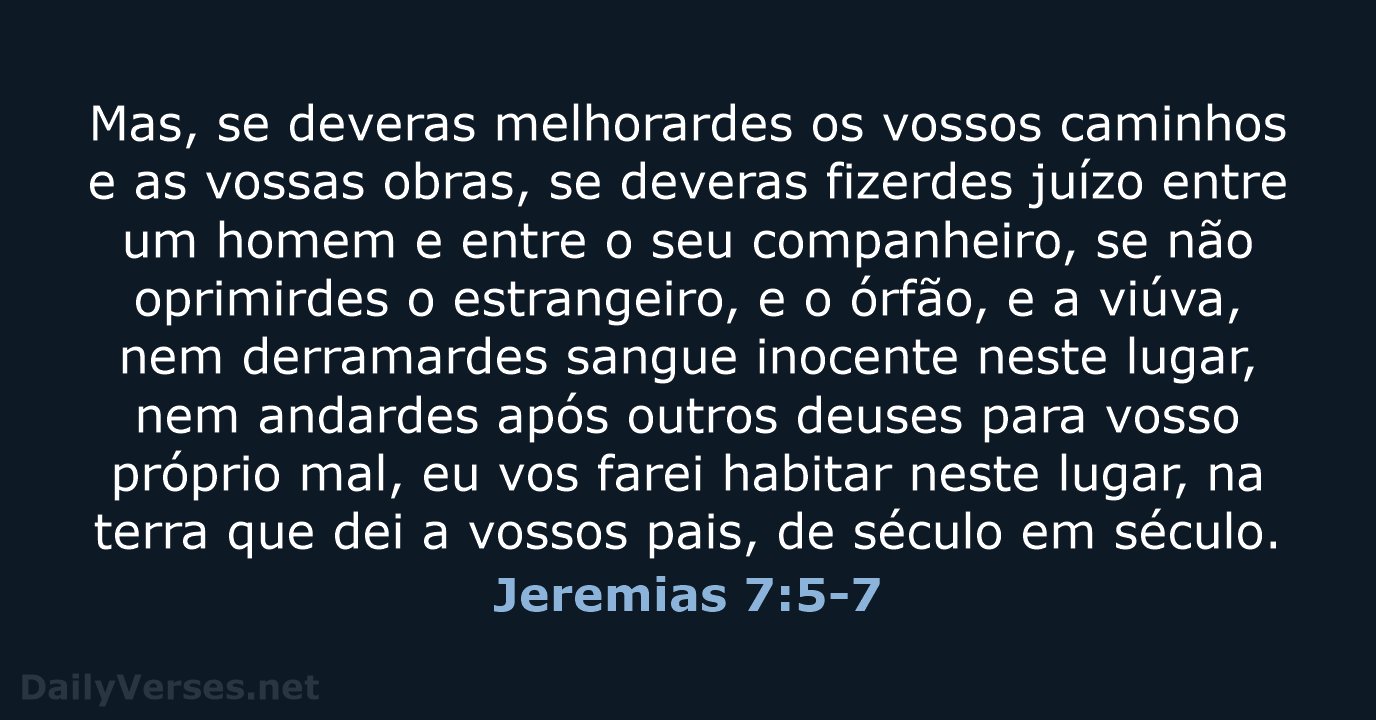 Jeremias 7:5-7 - ARC