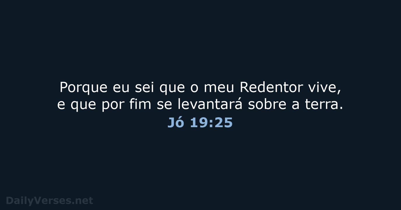Jó 19:25 - ARC