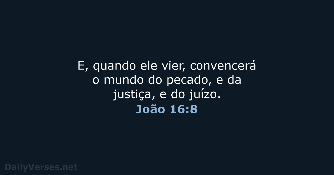 João 16:8 - ARC
