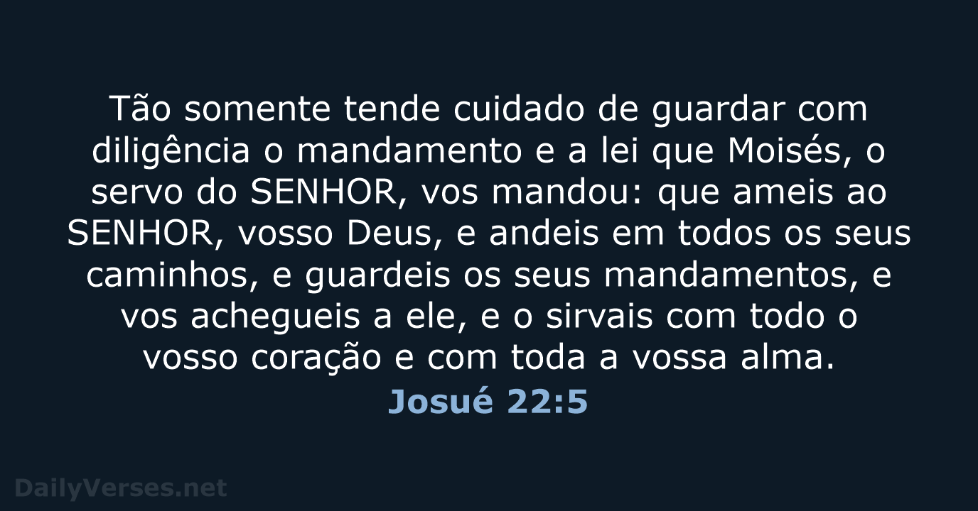 Josué 22:5 - ARC