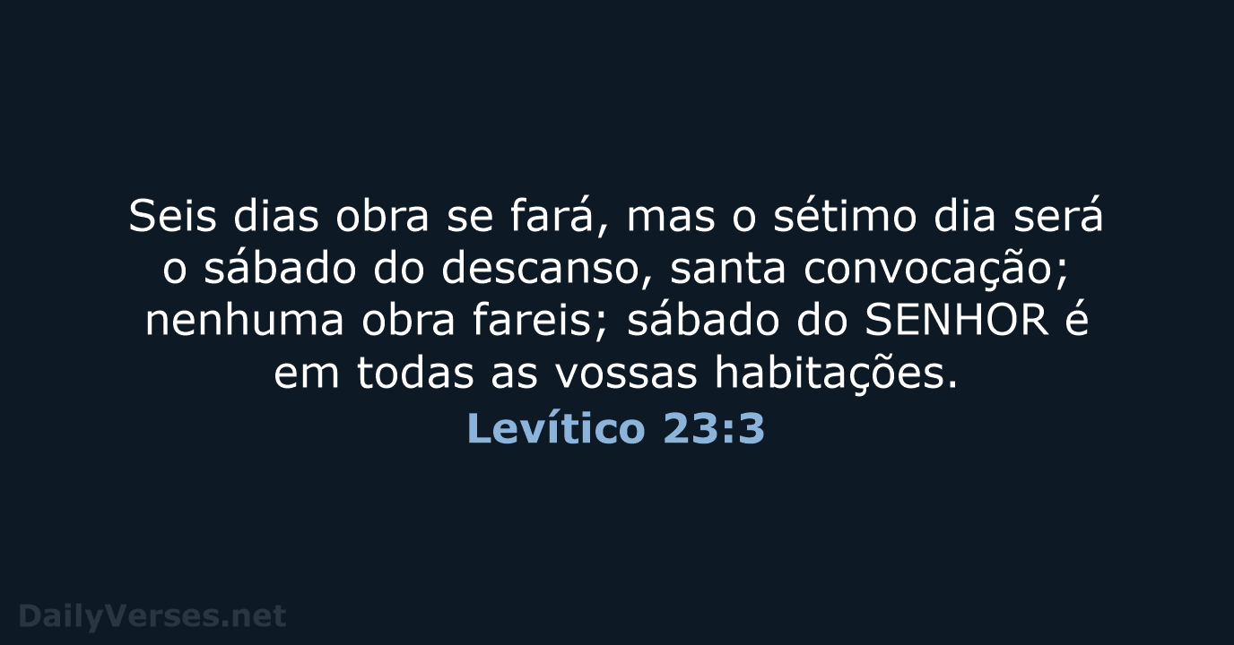 Levítico 23:3 - ARC