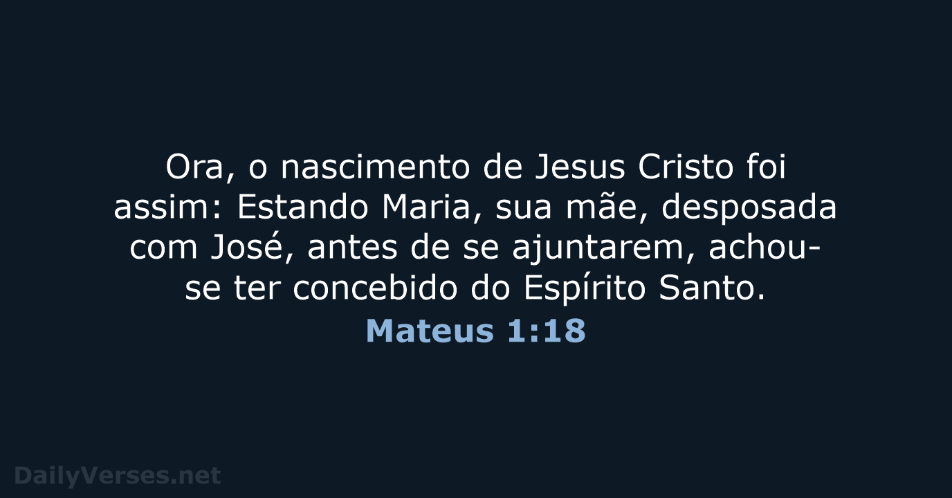 Mateus 1:18 - ARC