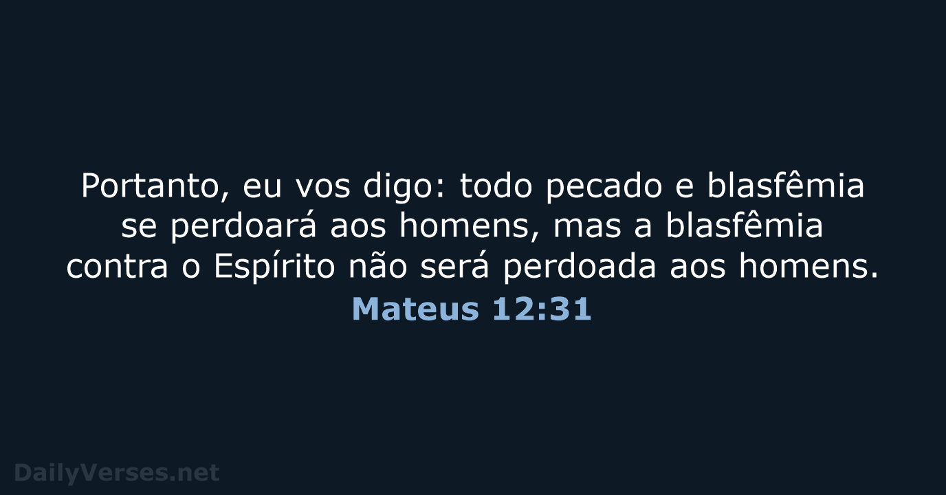 Mateus 12:31 - ARC