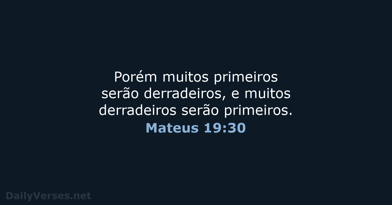 Mateus 19:30 - ARC