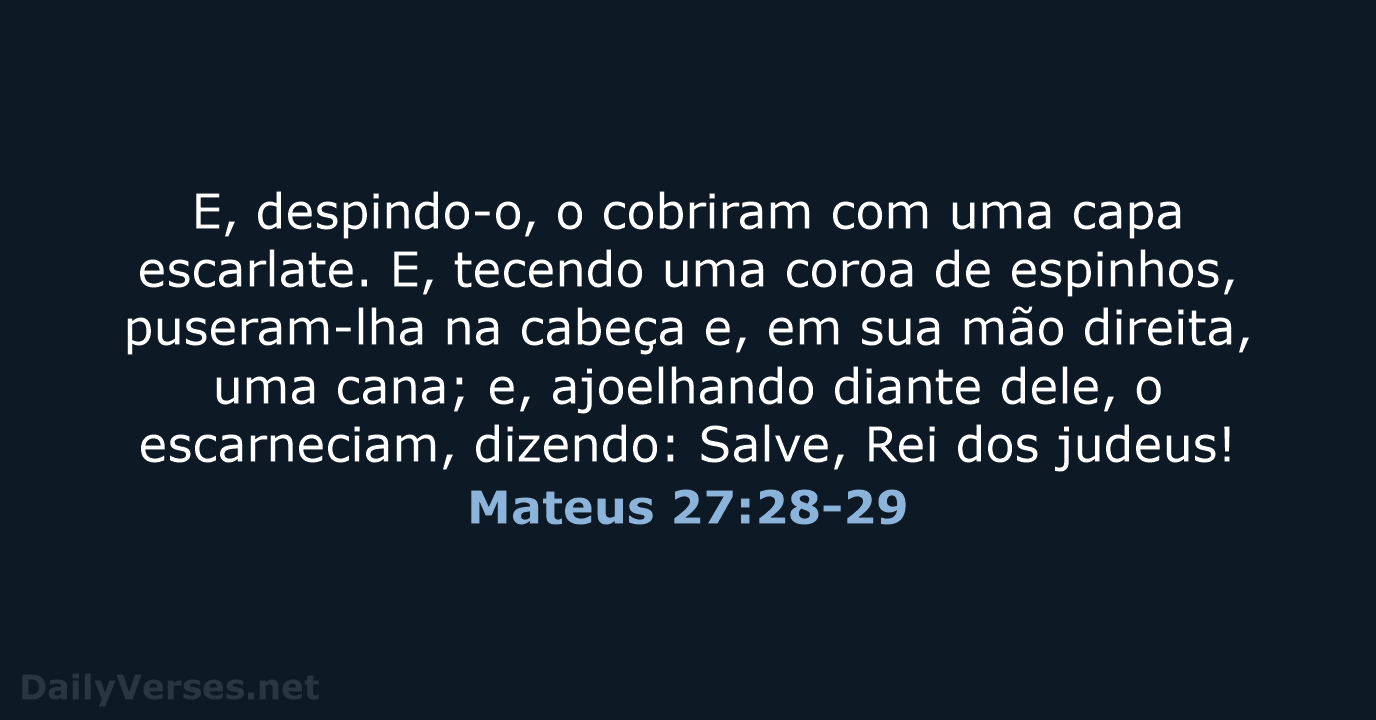 Mateus 27:28-29 - ARC