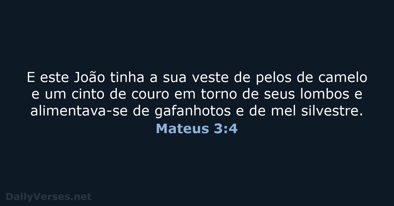 Mateus 3:4 - ARC