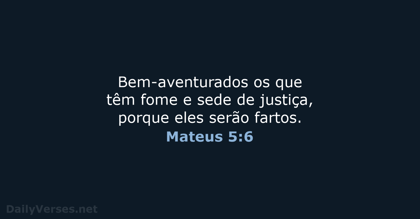 Mateus 5:6 - ARC