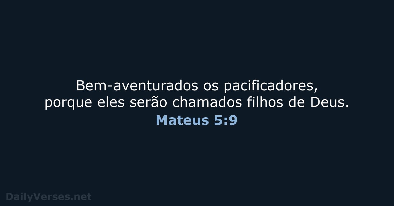 Mateus 5:9 - ARC