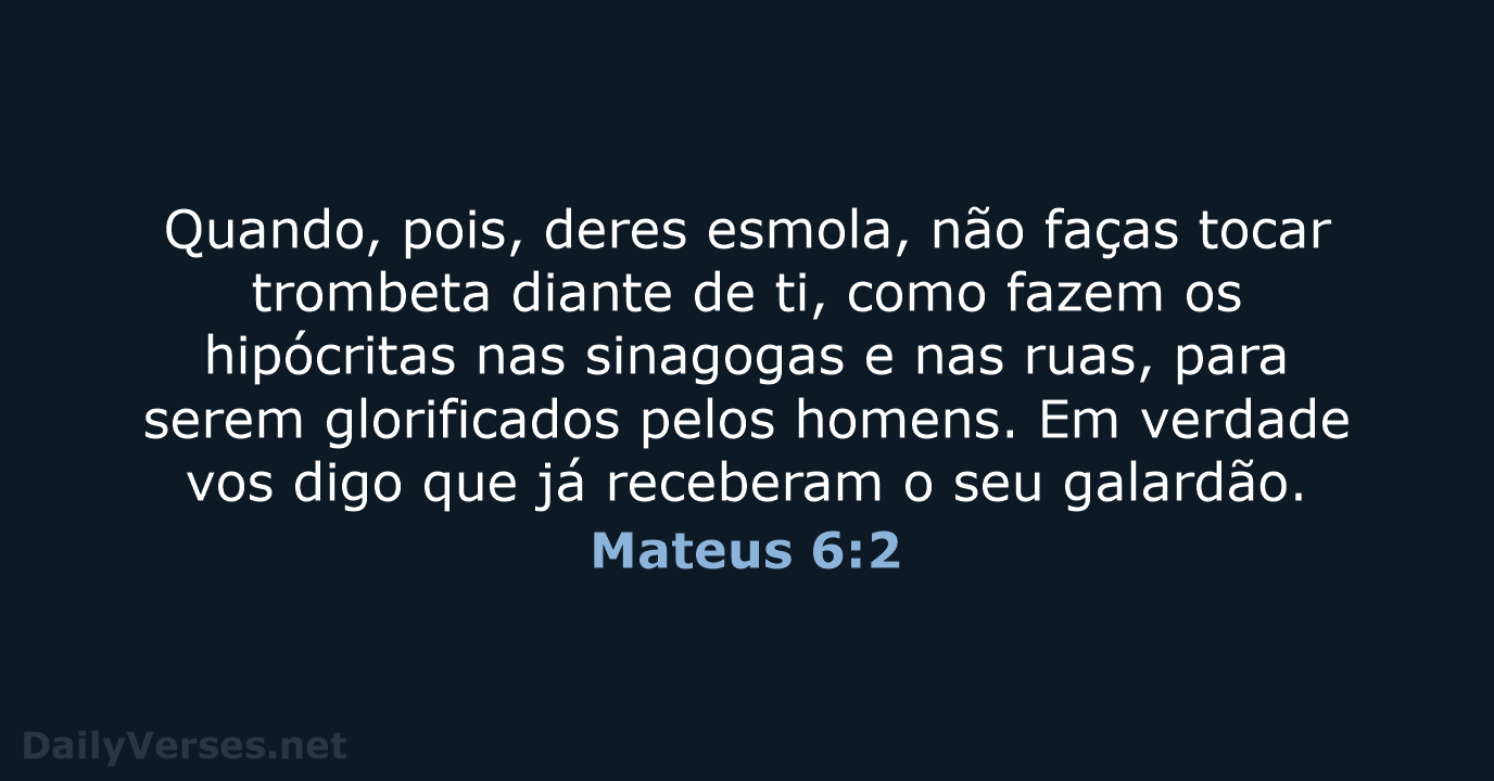 Mateus 6:2 - ARC