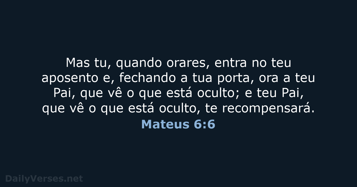 Mateus 6:6 - ARC