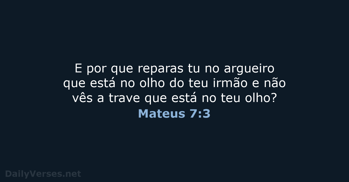Mateus 7:3 - ARC