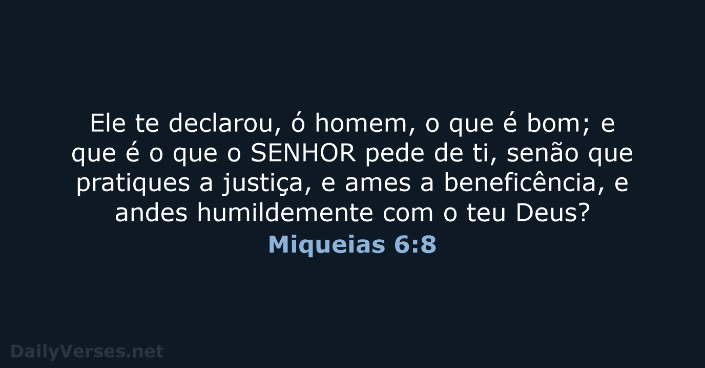 Miqueias 6:8 - ARC