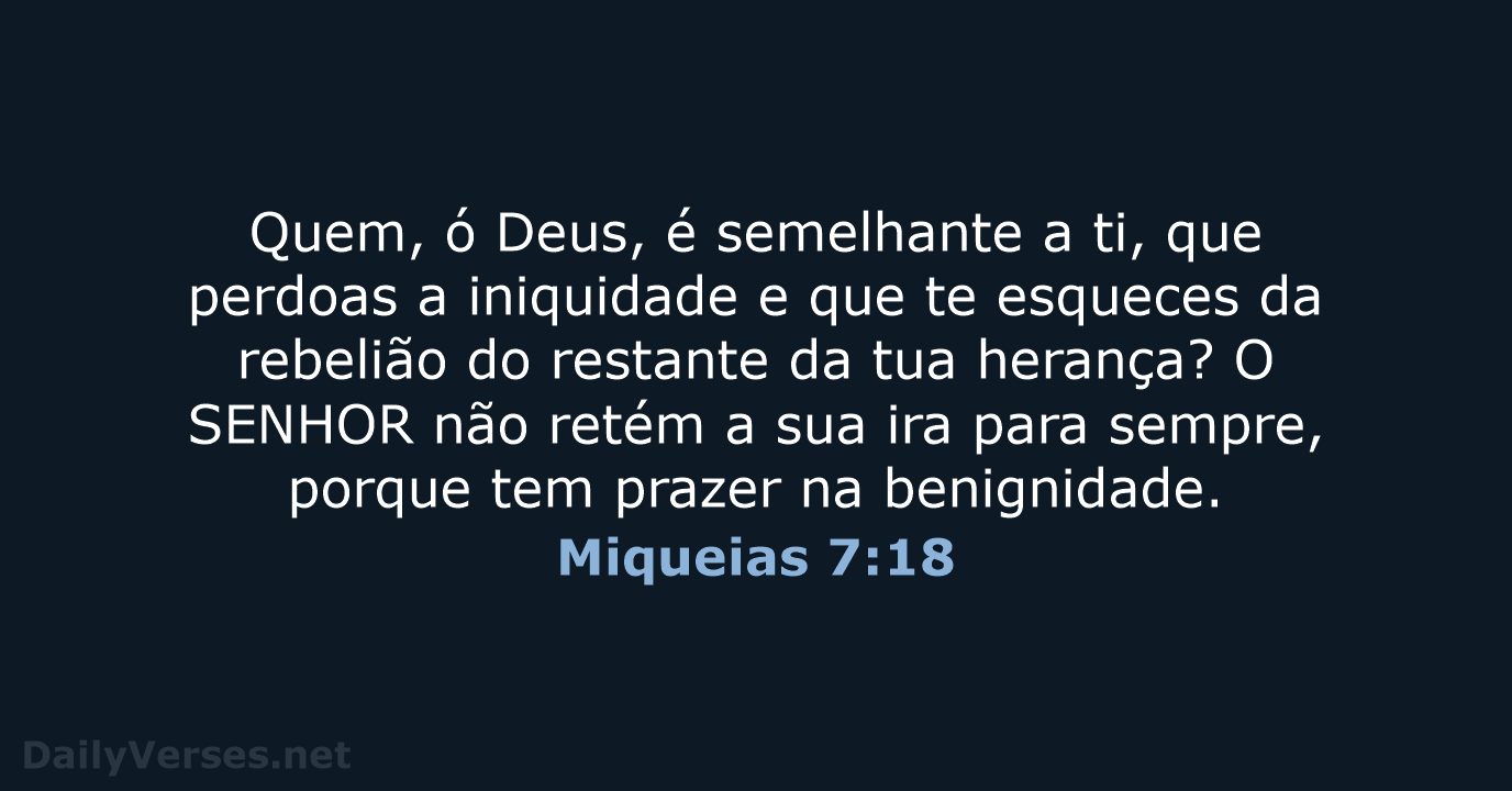 Miqueias 7:18 - ARC