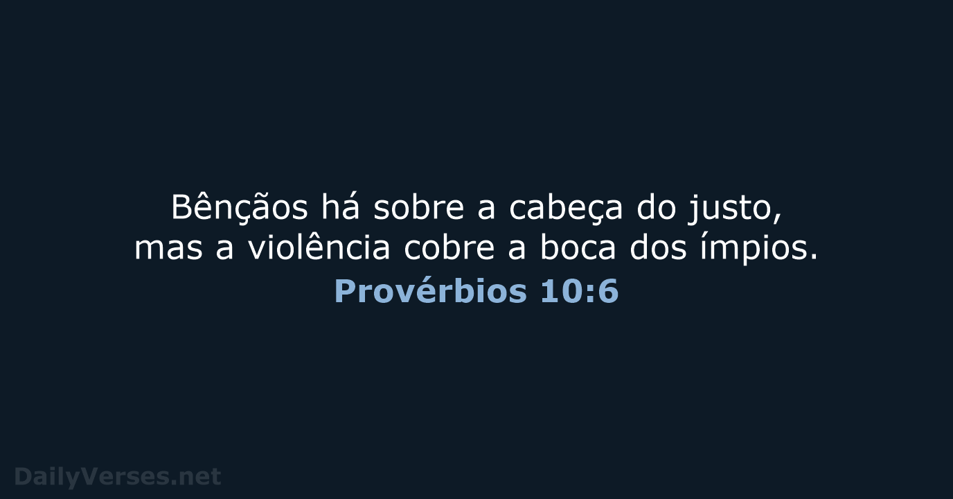 Provérbios 10:6 - ARC