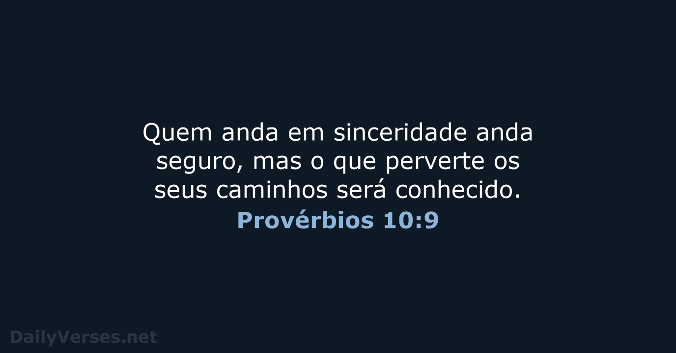 Provérbios 10:9 - ARC