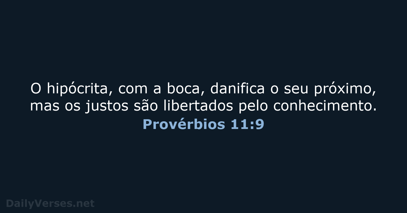 Provérbios 11:9 - ARC