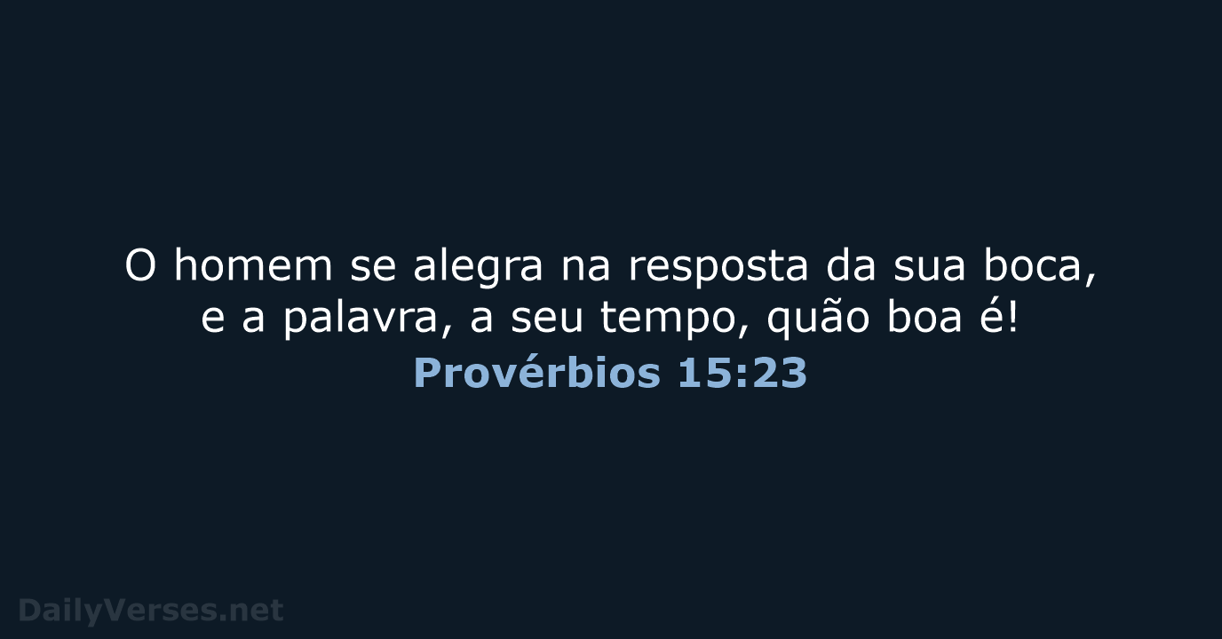 Provérbios 15:23 - ARC