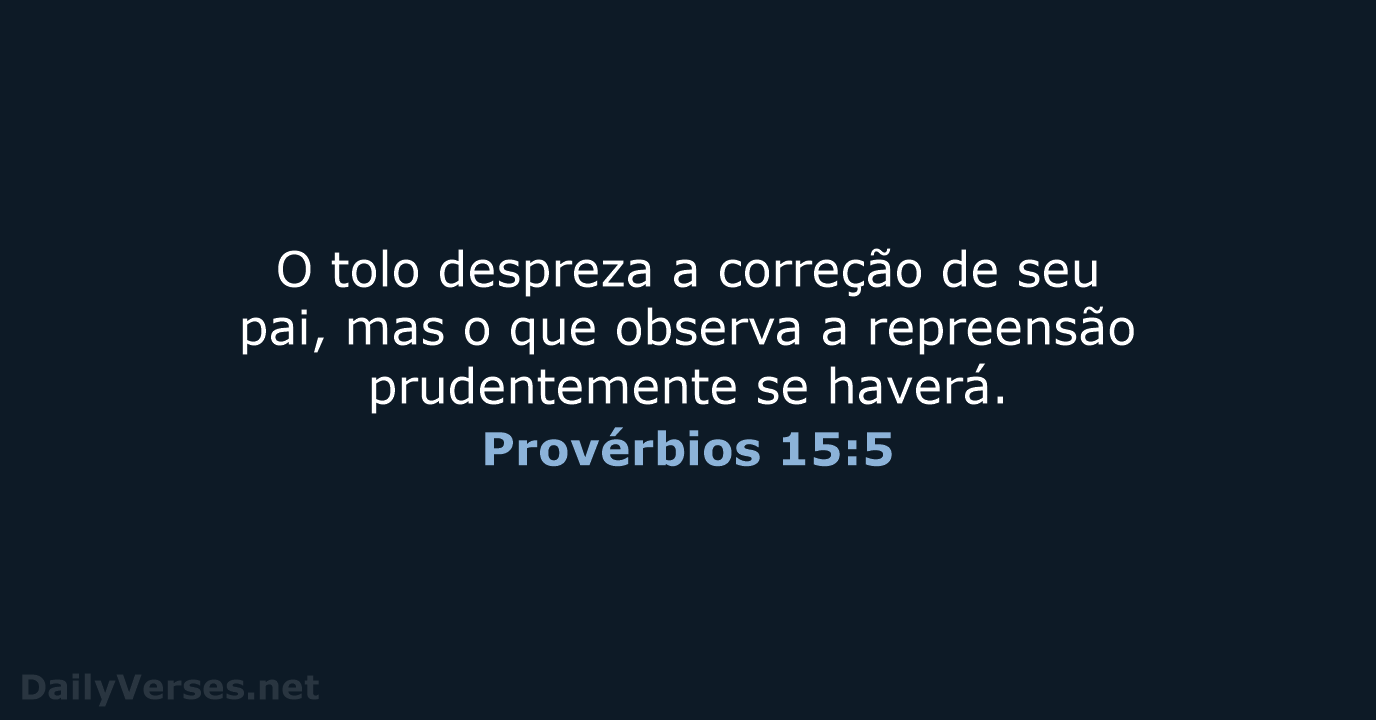 Provérbios 15:5 - ARC