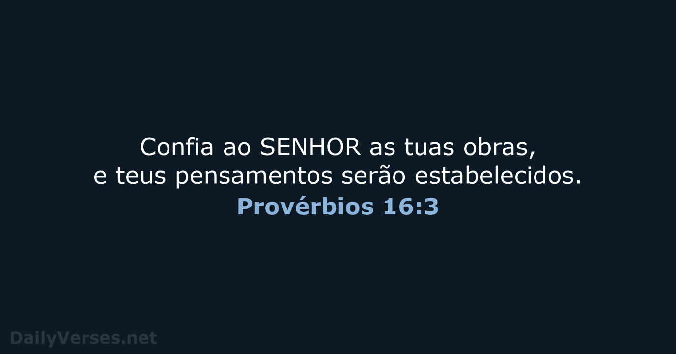 Provérbios 16:3 - ARC