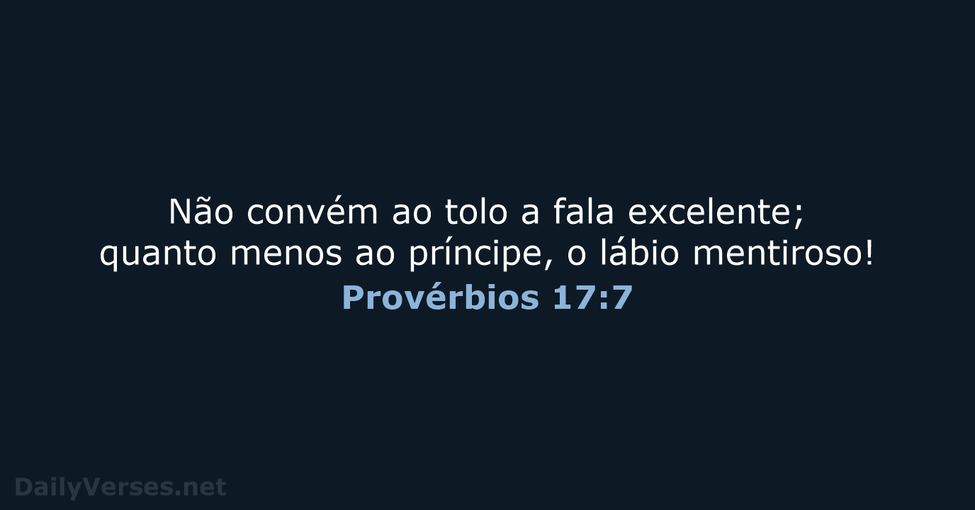 Provérbios 17:7 - ARC