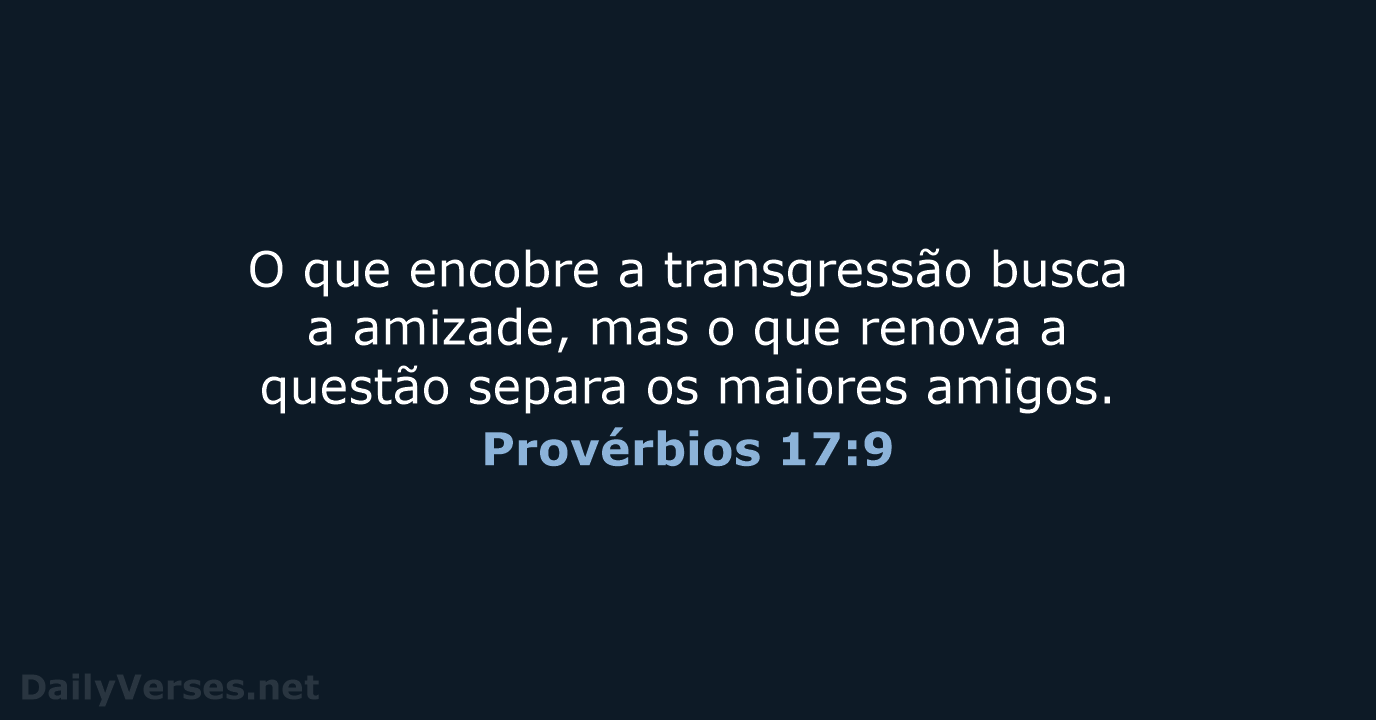 Provérbios 17:9 - ARC
